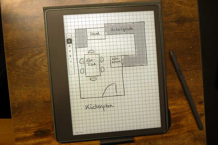 Im Test gab es beim Zeichnen keinen haptischen Unterschied zu klassischem Papier Im Test gab es beim Zeichnen keinen haptischen Unterschied zu klassischem Papier