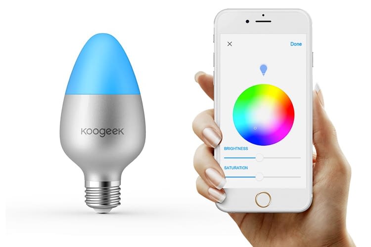 Per WLAN lässt sich die smarte LED Koogeek LB1 mit iPhone oder iPad und Siri steuern Per WLAN lässt sich die smarte LED Koogeek LB1 mit iPhone oder iPad und Siri steuern