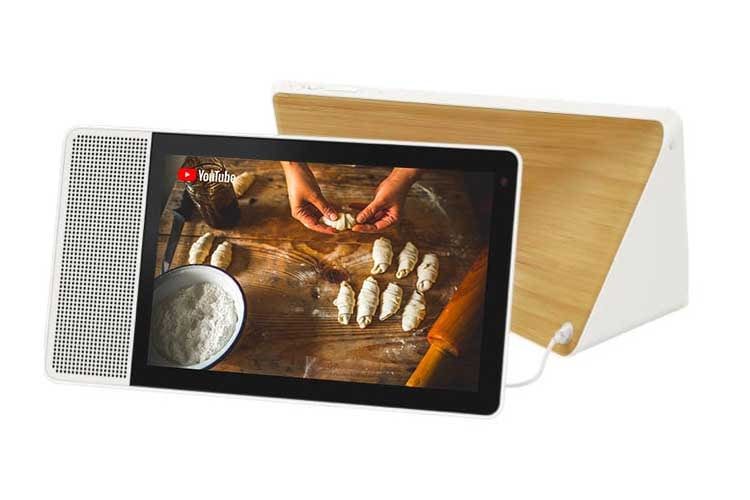 Dank seiner Form kann das Lenovo Smart Display 10 auch hochkant genutzt werden Dank seiner Form kann das Lenovo Smart Display 10 auch hochkant genutzt werden
