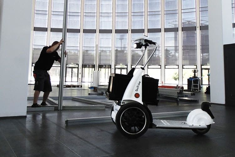 Hilft effizienter Arbeiten: LEVCON TecTrike im Messeeinsatz Hilft effizienter Arbeiten: LEVCON TecTrike im Messeeinsatz