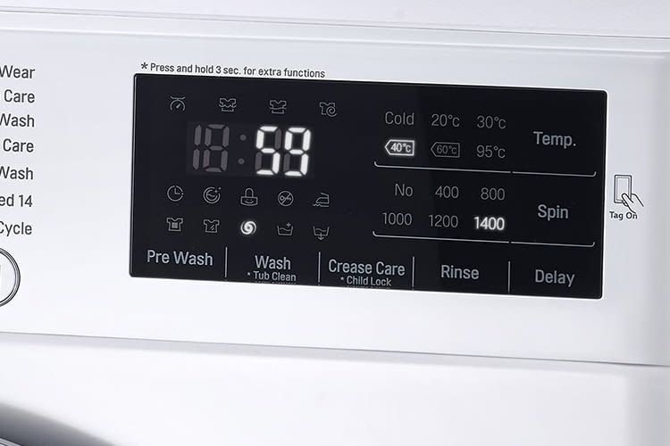 Das Display zeigt alle wichtigen Informationen zum Waschvorgang auf einen Blick Das Display zeigt alle wichtigen Informationen zum Waschvorgang auf einen Blick