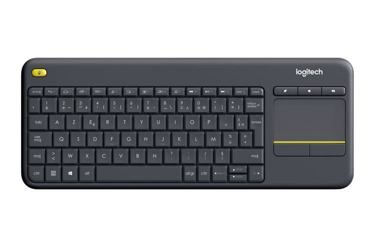 Dank des integrierten Touchpads lässt sich die Logitech K400 auch auf der Couch nutzen Dank des integrierten Touchpads lässt sich die Logitech K400 auch auf der Couch nutzen