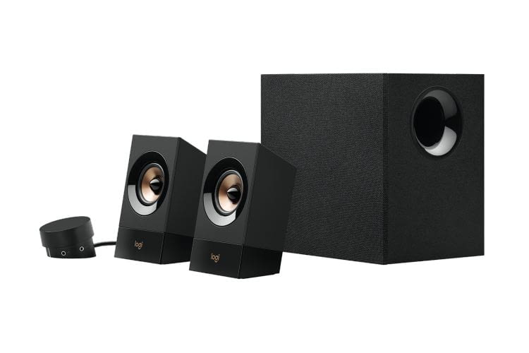 Dank des zusätzlichen Subwoofers bieten die Logitech Z533 PC-Lautsprecher einen hervorragenden Sound Dank des zusätzlichen Subwoofers bieten die Logitech Z533 PC-Lautsprecher einen hervorragenden Sound