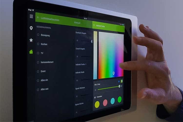 Individualisierte Beleuchtung des Loxone Showhome via iPad Individualisierte Beleuchtung des Loxone Showhome via iPad
