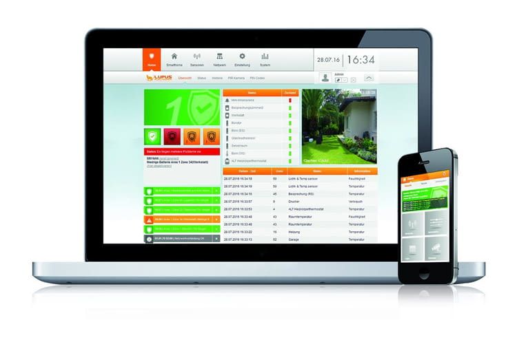 Mit der LUPUSEC App lassen sich alle Sicherheitsfunktionen einfach verwalten Mit der LUPUSEC App lassen sich alle Sicherheitsfunktionen einfach verwalten