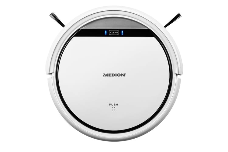 MEDION MD 18500 hat die typischen Schwächen eines günstigen Saugroboters, kann sich aber trotzdem lohnen MEDION MD 18500 hat die typischen Schwächen eines günstigen Saugroboters, kann sich aber trotzdem lohnen