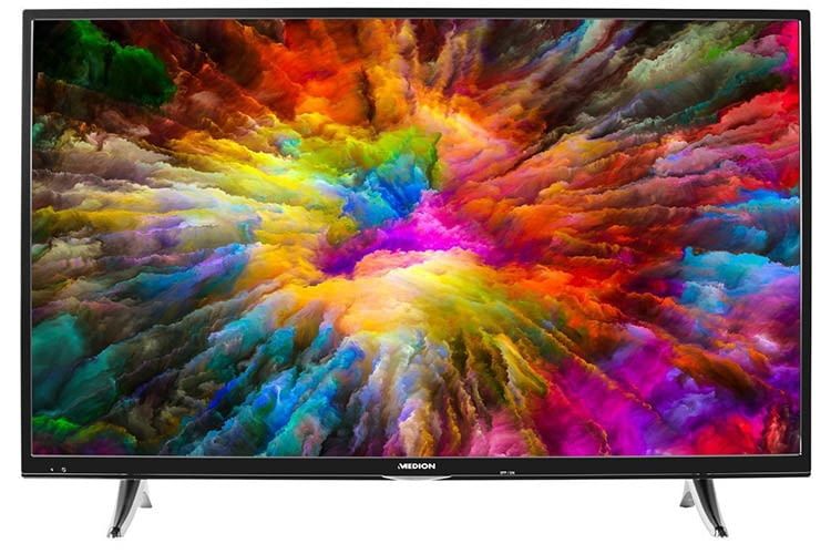 Bietet Bluetooth, HDR und ein 49 Zoll Bilderlebnis - der MEDION X14911 Smart TV Bietet Bluetooth, HDR und ein 49 Zoll Bilderlebnis - der MEDION X14911 Smart TV