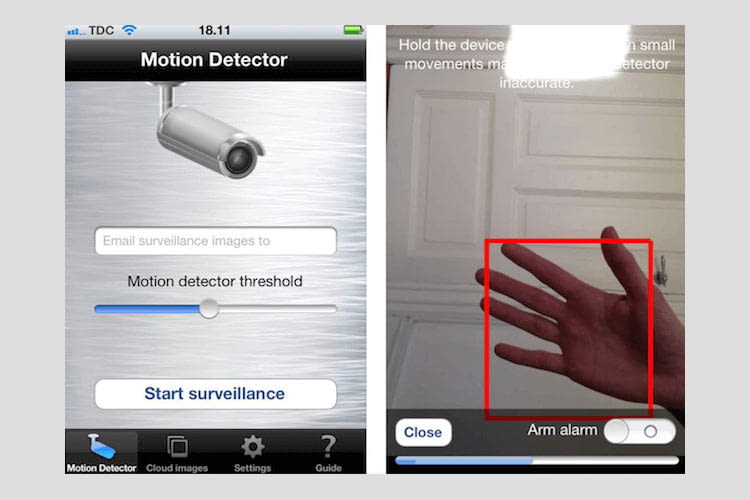 Die Motion Detector Pro App - Überwachungskamera App hat jede Bewegung im Blick Die Motion Detector Pro App - Überwachungskamera App hat jede Bewegung im Blick