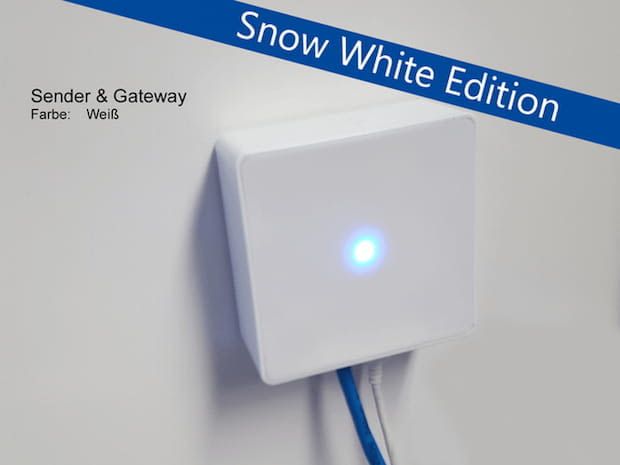 Abbildung des mydbell Systems - Sender & Gateway Abbildung des mydbell Systems - Sender & Gateway