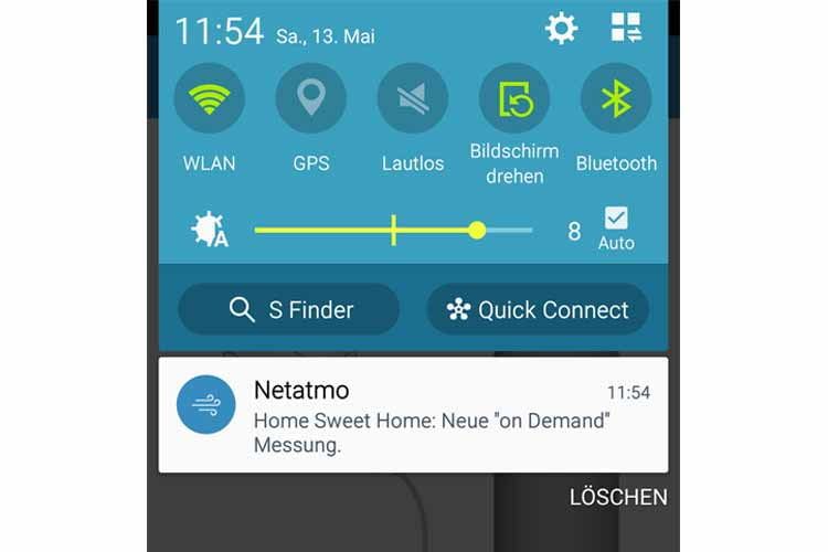 Statusbericht bei On Demand-Messung an der Wetterstation Statusbericht bei On Demand-Messung an der Wetterstation