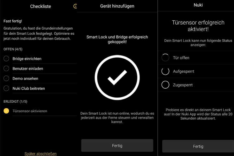 In der Nuki App werden Nutzer intuitiv durch die nötigen Schritte zur Installation geführt In der Nuki App werden Nutzer intuitiv durch die nötigen Schritte zur Installation geführt