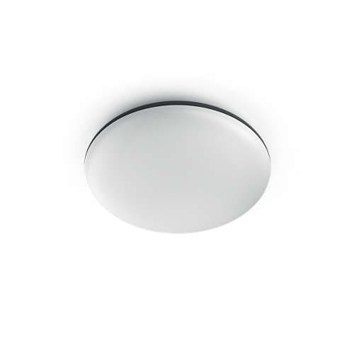 Die Deckenlampe Philips Hue White Ambiance Cher liegt direkt an der Decke an Die Deckenlampe Philips Hue White Ambiance Cher liegt direkt an der Decke an