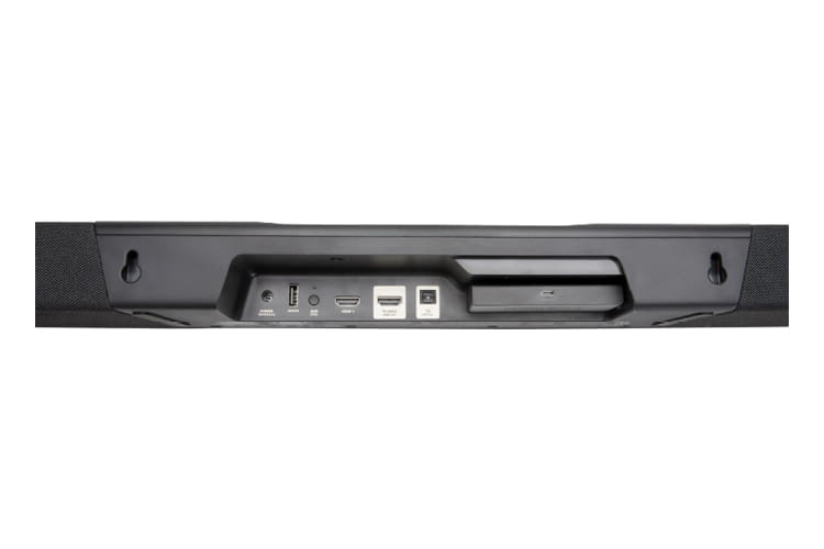 Die Polk Audio Command Bar hat einen 4K HDMI 2.0a Anschluss (HDR-kompatibel) Die Polk Audio Command Bar hat einen 4K HDMI 2.0a Anschluss (HDR-kompatibel)