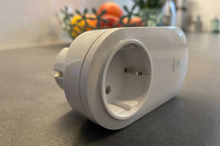 Der für unseren Test verwendete POPP Power Plug verfügt über einen Stromverbrauchsmesser Der für unseren Test verwendete POPP Power Plug verfügt über einen Stromverbrauchsmesser