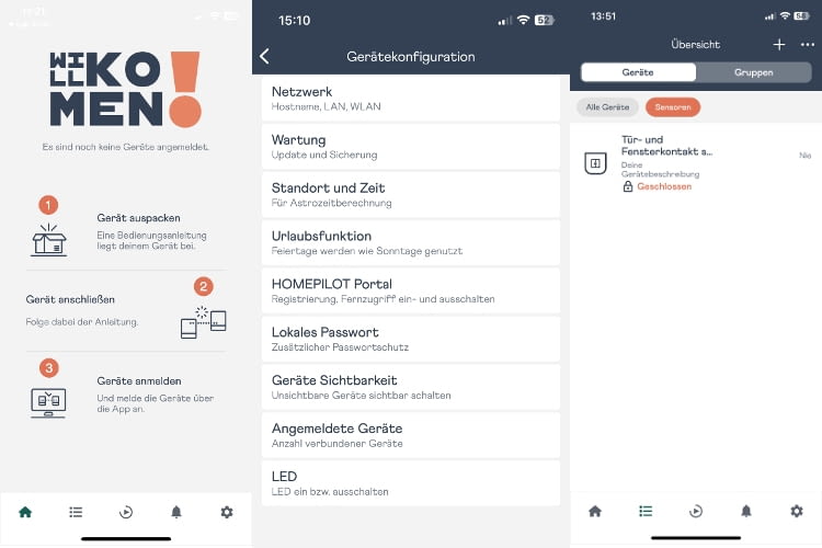 Die App ermöglicht die Steuerung aller relevanter Funktionen des HomePilot Sortiments Die App ermöglicht die Steuerung aller relevanter Funktionen des HomePilot Sortiments
