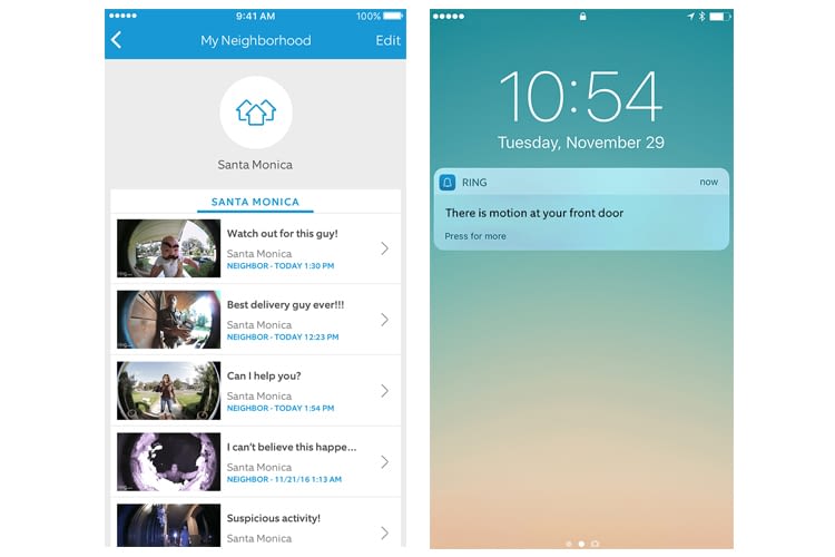 Community-Charakter und Live-Benachrichtigungen mit der Ring App Community-Charakter und Live-Benachrichtigungen mit der Ring App