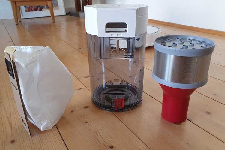 Die Absaugstation von Roborock S7 ist die erste ihrer Art, die per Beutel aber auch beutellos nutzbar ist Die Absaugstation von Roborock S7 ist die erste ihrer Art, die per Beutel aber auch beutellos nutzbar ist
