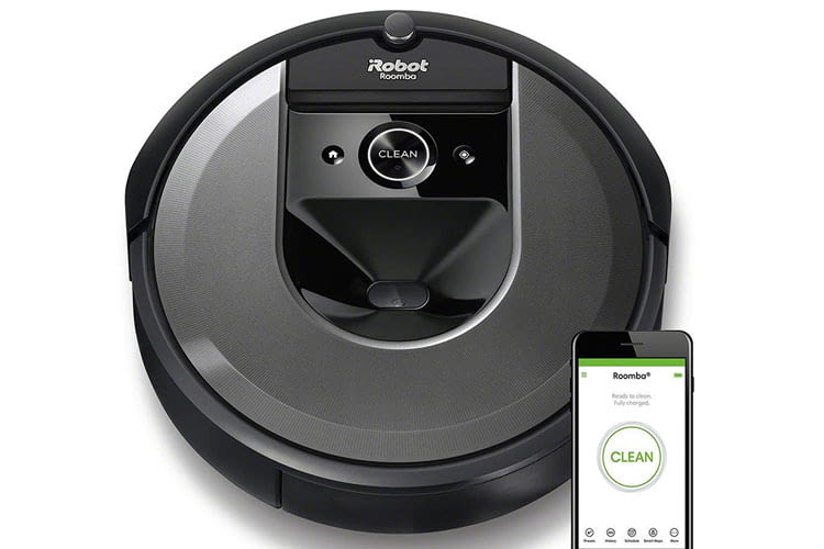 Neben der Bedienung über die iRobot HOME App ist der Saugroboter Roomba i7 auch über Sprachbefehl steuerbar Neben der Bedienung über die iRobot HOME App ist der Saugroboter Roomba i7 auch über Sprachbefehl steuerbar