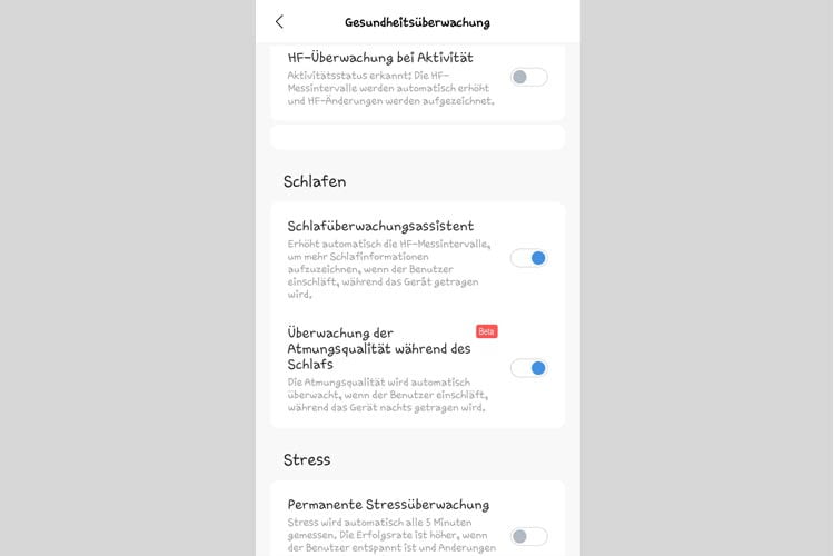 Das Mi Band 6 bietet noch mehr Einstellungsoptionen als das Mi Band 5 Das Mi Band 6 bietet noch mehr Einstellungsoptionen als das Mi Band 5