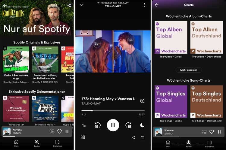 Spotify punktet mit Podcasts, Video-Podcasts und zahlreichen Songs Spotify punktet mit Podcasts, Video-Podcasts und zahlreichen Songs