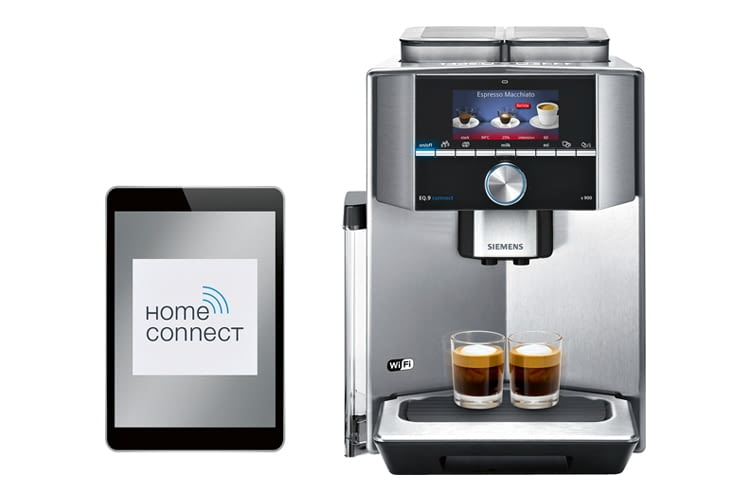 Über Home Connect kann der Kaffeevollautomat auch mit Alexa verbunden werden Über Home Connect kann der Kaffeevollautomat auch mit Alexa verbunden werden