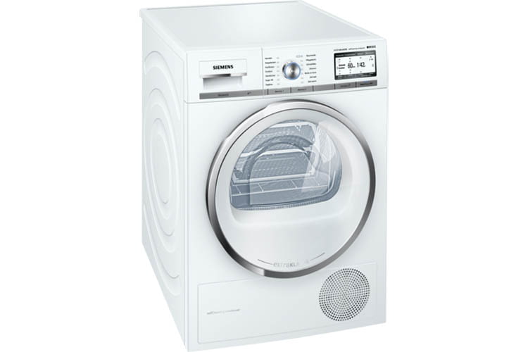 Der Siemens iQ800 selfCleaning Condenser iSensoric Wärmepumpentrockner arbeitet mit Alexa zusammen Der Siemens iQ800 selfCleaning Condenser iSensoric Wärmepumpentrockner arbeitet mit Alexa zusammen