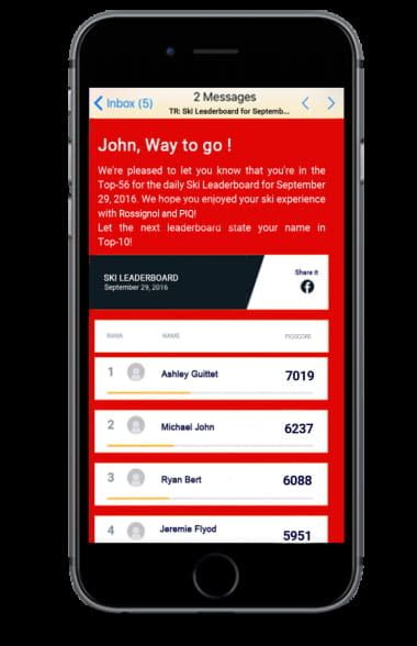 Vergleich mit anderen Skifahrern - über das Leaderboard der PIQ-App Vergleich mit anderen Skifahrern - über das Leaderboard der PIQ-App