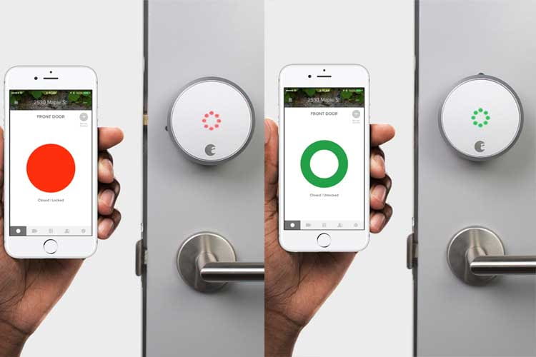 Das smarte Türschloss lässt sich per App ver- und entriegeln Das smarte Türschloss lässt sich per App ver- und entriegeln