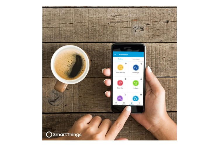 Die SmartThings-Szene u0022Good Morningu0022 startet z. B. eine per WLAN-Steckdose vernetzte Kaffeemaschine Die SmartThings-Szene u0022Good Morningu0022 startet z. B. eine per WLAN-Steckdose vernetzte Kaffeemaschine