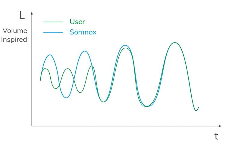 Die Atmung synchronisiert sich schrittweise mit dem Schlafroboter Die Atmung synchronisiert sich schrittweise mit dem Schlafroboter