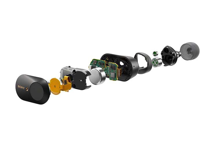 Sony hat beim True Wireless Kopfhörer Sony WF-1000XM3 viel Technik auf engstem Raum verbaut Sony hat beim True Wireless Kopfhörer Sony WF-1000XM3 viel Technik auf engstem Raum verbaut