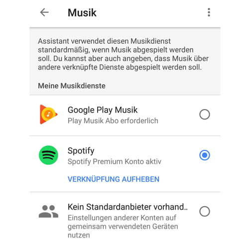 Spotify in der Google Home-App als Standard-Musikdienst festlegen Spotify in der Google Home-App als Standard-Musikdienst festlegen
