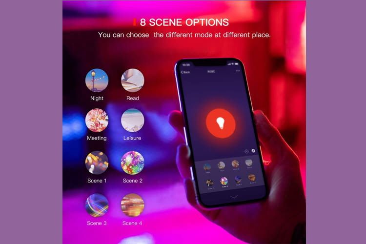 Nutzer können zwischen 8 Beleuchtungsmodi wählen Nutzer können zwischen 8 Beleuchtungsmodi wählen