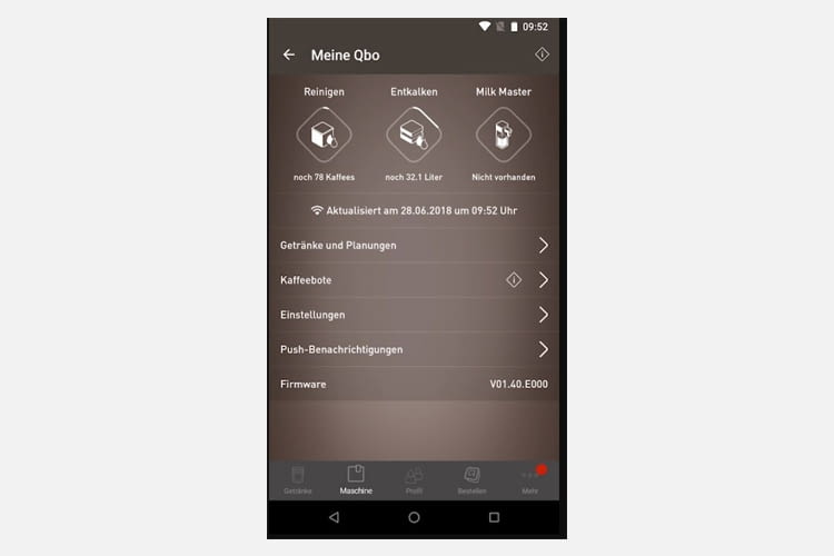 Die Qbo Android-App erhielt im App-Store 4,2 von 5 Sternen (Stand: 10 / 2018) Die Qbo Android-App erhielt im App-Store 4,2 von 5 Sternen (Stand: 10 / 2018)