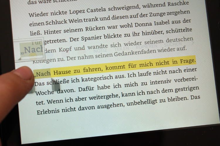 Passagen markieren oder Worte nachschlagen - bei Kindle kein Problem Passagen markieren oder Worte nachschlagen - bei Kindle kein Problem