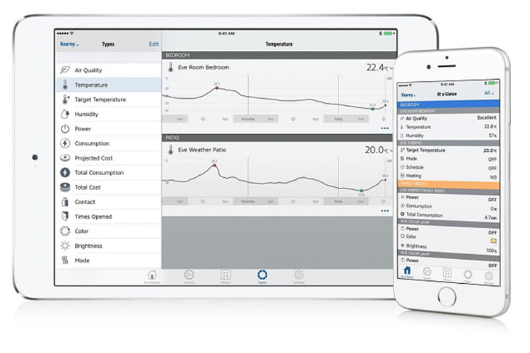 Übersicht über die Funktionen des Eve Motion in der Eve-App Übersicht über die Funktionen des Eve Motion in der Eve-App
