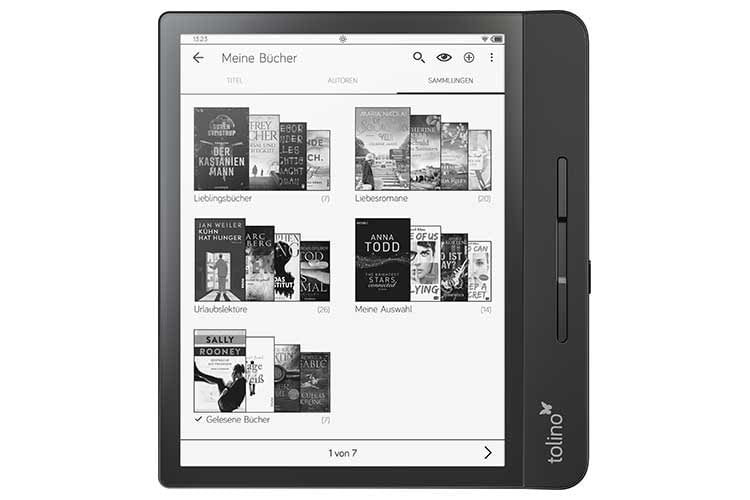 Nutzer können im tolino epos 2 eReader Büchersammlungen anlegen Nutzer können im tolino epos 2 eReader Büchersammlungen anlegen