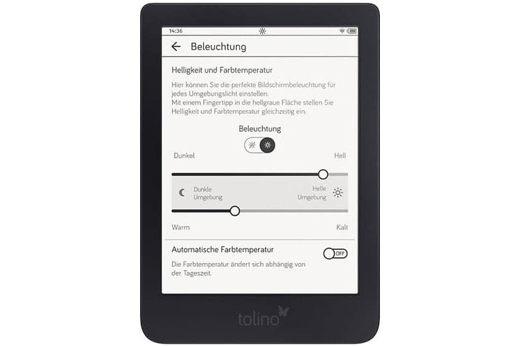 tolino shine 3 arbeitet bereits mit smartLight Technik, bei der Nutzer die Farbtemperatur einstellen können tolino shine 3 arbeitet bereits mit smartLight Technik, bei der Nutzer die Farbtemperatur einstellen können
