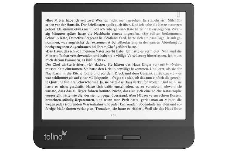 tolino vision 5 unterstützt das Lesen in waagrechter und senkrechter Display-Position tolino vision 5 unterstützt das Lesen in waagrechter und senkrechter Display-Position