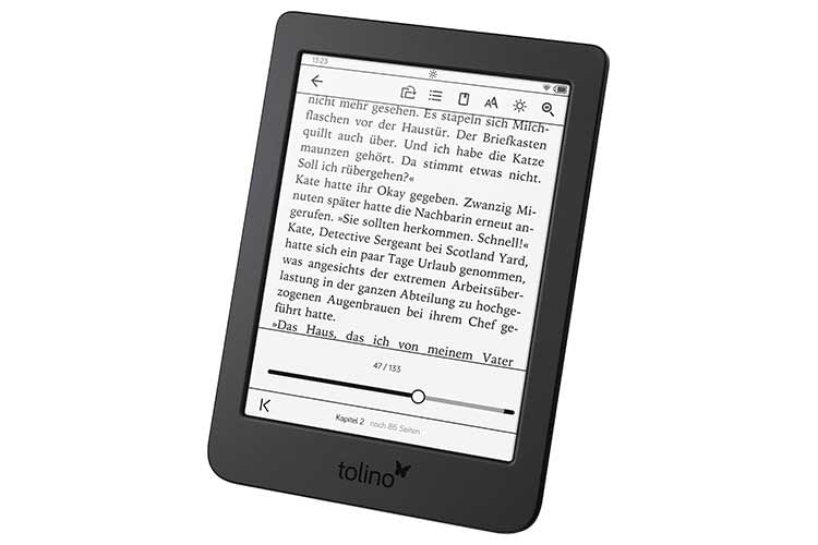 Die Bedienung des tolino page 2 erfolgt über das Touch-Display Die Bedienung des tolino page 2 erfolgt über das Touch-Display