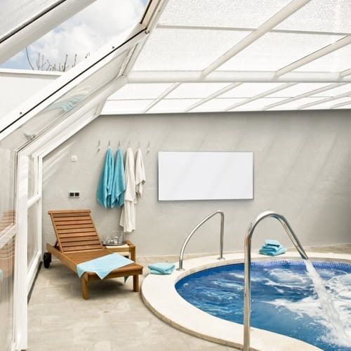 Auch Wintergarten oder Poolbereich werden mit IR-Flachheizung Trotec TIH 700 S wärmer Auch Wintergarten oder Poolbereich werden mit IR-Flachheizung Trotec TIH 700 S wärmer