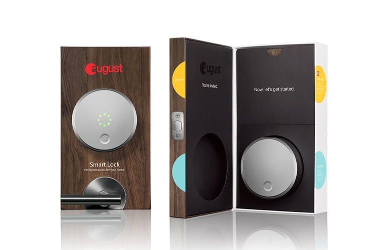 Das HomeKit kompatible August Smart Lock gibt es alternativ auch in extravagantem Rot Das HomeKit kompatible August Smart Lock gibt es alternativ auch in extravagantem Rot