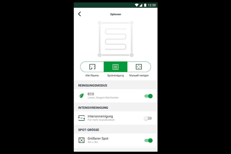 In der Kobold Roboter App können die Reinigungsmodi individuell angepasst werden In der Kobold Roboter App können die Reinigungsmodi individuell angepasst werden