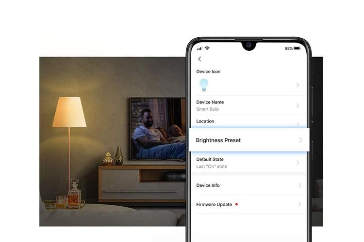 Die TP-Link App bietet verschiedene Möglichkeiten für individuelle Lampeneinstellungen Die TP-Link App bietet verschiedene Möglichkeiten für individuelle Lampeneinstellungen