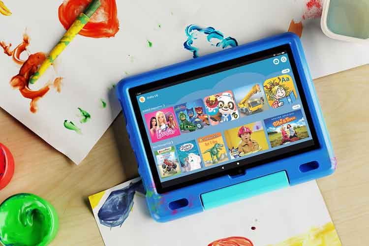 Fire Tablets verfügen in der Kids Edition über eine besonders robuste Schutzhülle Fire Tablets verfügen in der Kids Edition über eine besonders robuste Schutzhülle