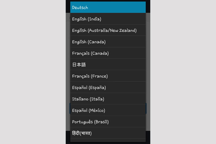 Die App Einstellungen bieten mehr Sprachauswahl als der Dolmetschermodus Die App Einstellungen bieten mehr Sprachauswahl als der Dolmetschermodus