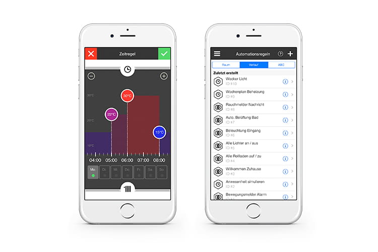 Die zugehörige wibutler-App verwaltet Komponenten von Philips Hue und Co. Die zugehörige wibutler-App verwaltet Komponenten von Philips Hue und Co.