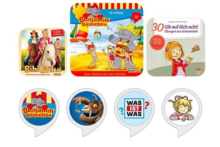 Über Amazon Kids+ lassen sich viele beliebte Hörbuch-Inhalte abrufen Über Amazon Kids+ lassen sich viele beliebte Hörbuch-Inhalte abrufen