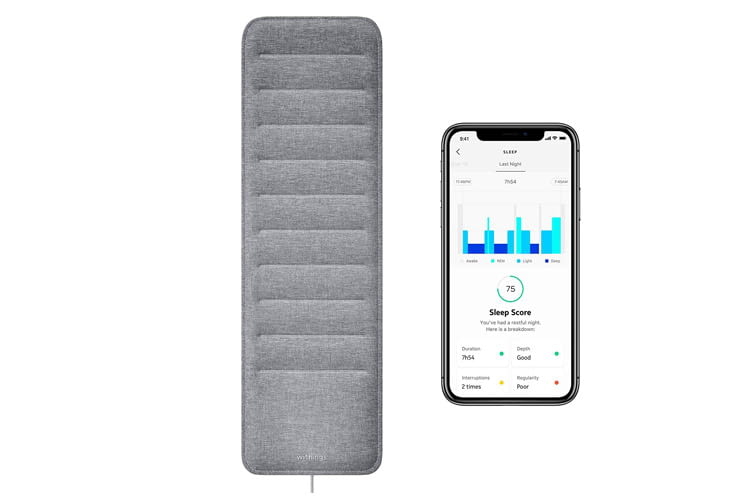 Die Withings Sleep Sense Schlafsensormatte erkennt Schnarchen Die Withings Sleep Sense Schlafsensormatte erkennt Schnarchen