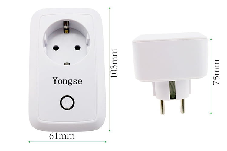 Der smarte Zwischenstecker Yongse benötigt dank kompakter Maße nur wenig Platz Der smarte Zwischenstecker Yongse benötigt dank kompakter Maße nur wenig Platz